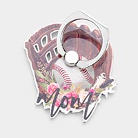 Baseball Mom Floral Mom Self Adhesive Charm For Phone Grips