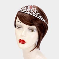 Sweet 15 Crystal Rhinestone Floral Tiara