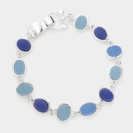 Colorful Sea Glass Magnetic Bracelet