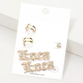 5PCS - Loca Rhinestone Ear Cuff Earrings