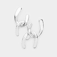 Double Wishbone Metal Earrings 