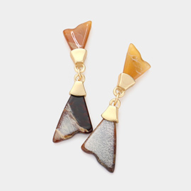 Celluloid Acetate Irregular Triangle Dangle Earrings