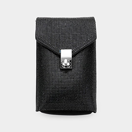 Bling Rectangle Crossbody Cellphone Bag