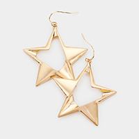 Cut Out Metal Star Earrings