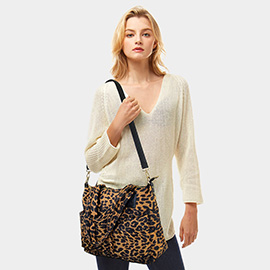 Leopard Puffer Tote Bag