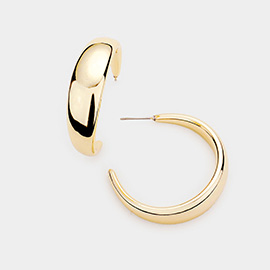 Metal Half Hoop Earrings