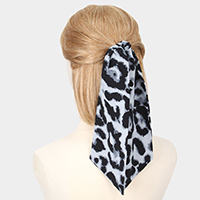 Leopard Print Satin Pony Hair Band