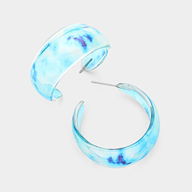 Lucite Half Hoop Earrings