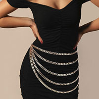 Draped Metal Chain Belt