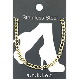 Stainless Steel Cuban Chain Anklet