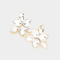 Marquise Teardrop Stone Cluster Evening Stud Earrings