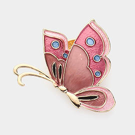 Colored Metal Butterfly Magnetic Brooch