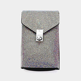 Bling Rectangle Crossbody Cellphone Bag