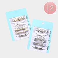 12 Set of 3 - Metal Shoe Charms