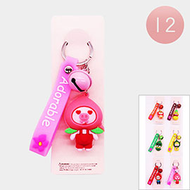 12PCS - Fruits Character Keychains