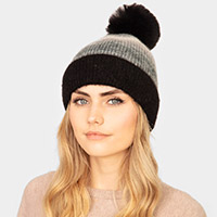 Tie Dye Fleece Pom Pom Beanie Hat