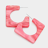 Celluloid Acetate Square Earrings