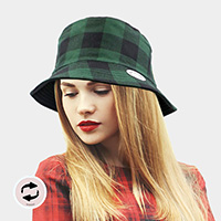 Reversible Buffalo Check Patterned Bucket Hat