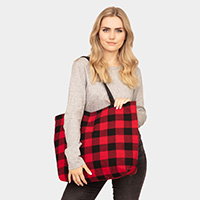 Buffalo Plaid Check Tote Bag