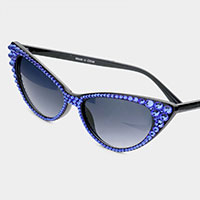 Crystal Cat Eye Sunglasses