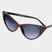 Crystal Cat Eye Sunglasses