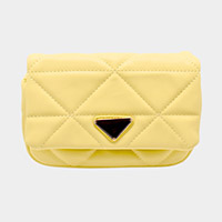 Faux Leather Rectangle Clutch / Shoulder / Crossbody Bag