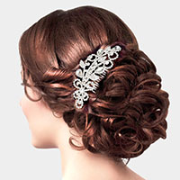 Teardrop Stone Sprout Rhinestone Hair Comb