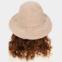 Frayed Edge Woven Bucket Hat