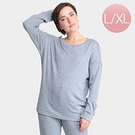 Solid Loungewear Sweater Top