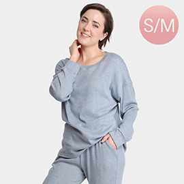 Solid Loungewear Sweater Top