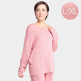 Solid Loungewear Sweater Top