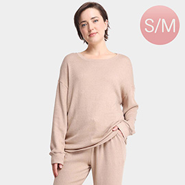 Solid Loungewear Sweater Top