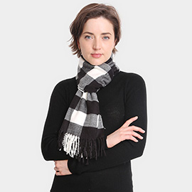 Buffalo Check Patterned Oblong Scarf