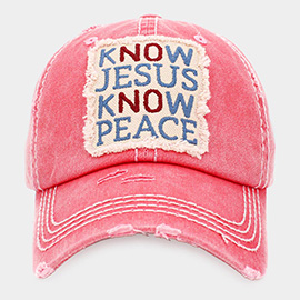 KNOW JESUS KNOW PEACE Vintage Baseball Cap