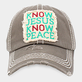 KNOW JESUS KNOW PEACE Vintage Baseball Cap