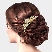 Rhinestone Flower Hair Comb