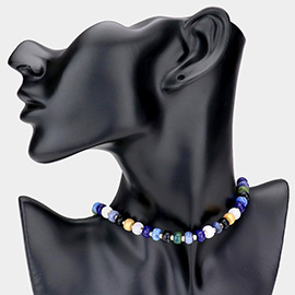 Marbled Beaded Necklace