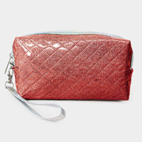 Shiny Glitz Wristlet Cosmetic Pouch Bag