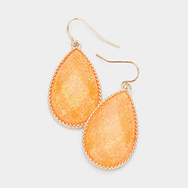 Glitter Teardrop Dangle Earrings