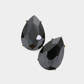 Teardrop Stone Evening Earrings