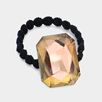 Crystal Octagon Accented Stretch Hair Band