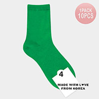 10Pairs - Solid Socks