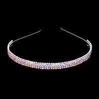 4-Rows crystal rhinestone headband