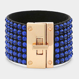 7-Row Rhinestone Bling Studded Bracelet