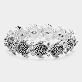 Metal Turtle Stretch Bracelet