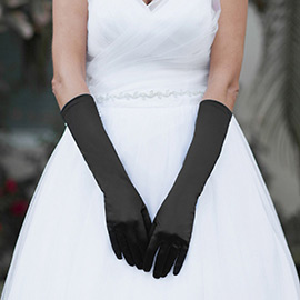 Medium Satin Wedding Gloves