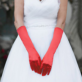 Medium Satin Wedding Gloves