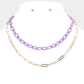 Double Layered Chain Necklace