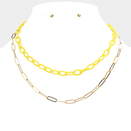 Double Layered Chain Necklace