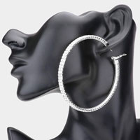 Rhinestone Hoop Earrings